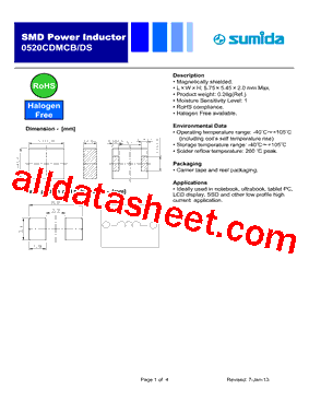 0520CDMCBDS-1R0MC型号图片