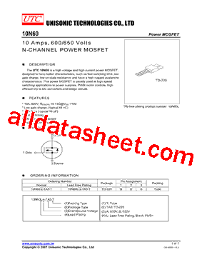 10N60-B-TA3-T型号图片