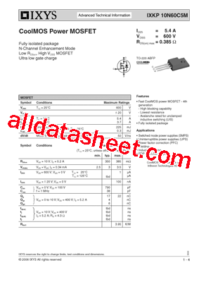 10N60C5M型号图片