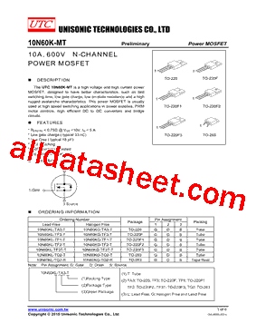 10N60KG-TA3-T型号图片