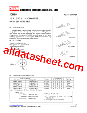 10N65L-TQ2-R型号图片