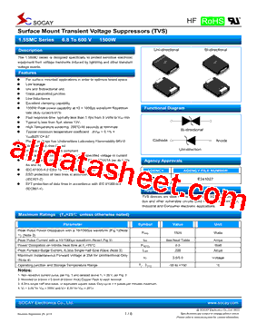 15SMC100A型号图片