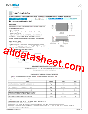 15SMCJ180A型号图片