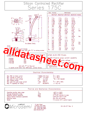 175C120B型号图片