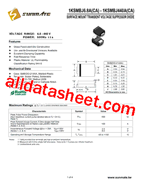 1KSMBJ16A型号图片