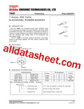 1N40G-T92-K型号图片