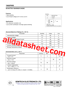 1N60PWS型号图片