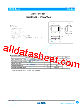 1SMA5917BT3G型号图片