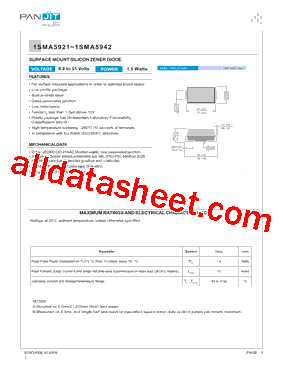 1SMA5921BT3G型号图片