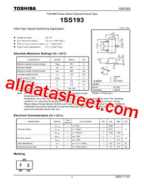 1SS193TE85LF型号图片
