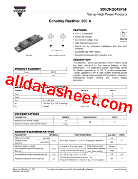 200CNQ045PBF型号图片