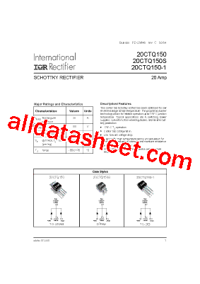 20CTQ150-1TRR型号图片