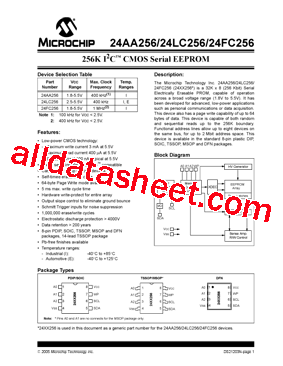 24AA256-E/MSG型号图片