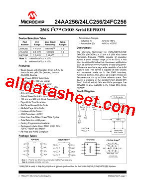 24AA256ICS16K型号图片