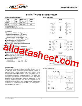 24LC64T-E-SN型号图片