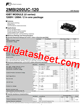 2MBI200UC-120型号图片