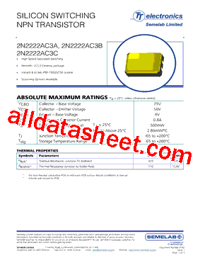 2N2222AC3C型号图片