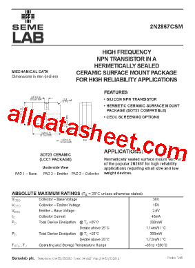 2N2857CSM型号图片
