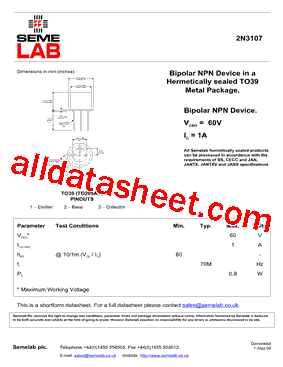 2N3107型号图片