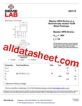 2N3110型号图片