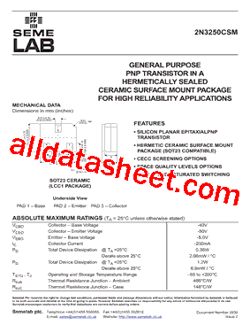 2N3250CSM型号图片