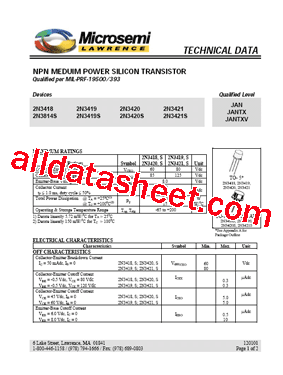 2N3421SJAN型号图片