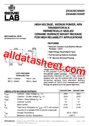 2N3440CSM4R型号图片