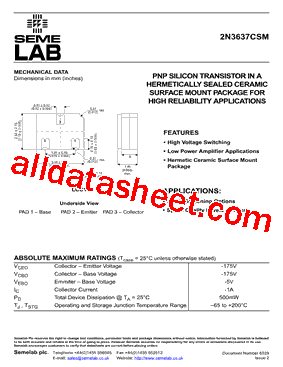 2N3637CSM型号图片