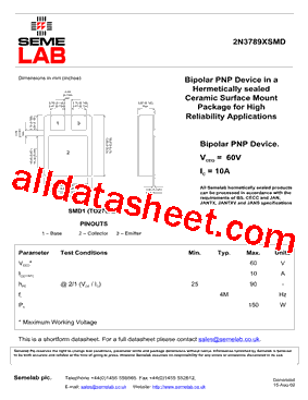 2N3789XSMD型号图片