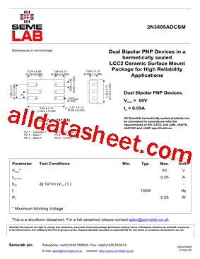 2N3805ADCSM型号图片