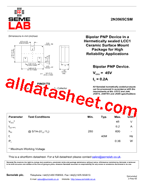 2N3965CSM型号图片