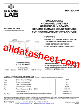 2N4392CSM型号图片