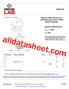 2N5152S型号图片