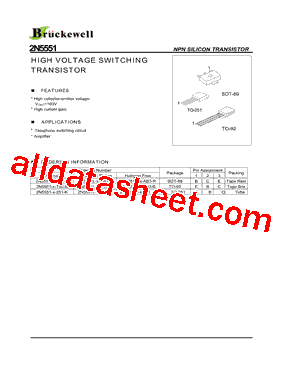 2N5551G-x-T92-B型号图片