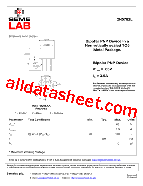 2N5782L型号图片