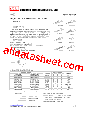 2N60L-T2Q-T型号图片
