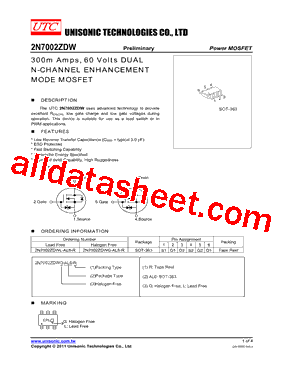2N7002ZDWG-AL6-R型号图片