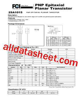 2SA1015-1型号图片