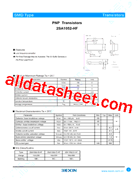 2SA1052-D-HF型号图片