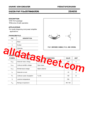 2SA650型号图片
