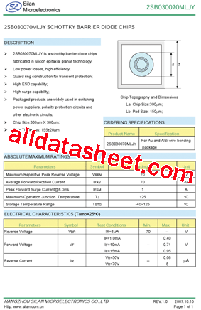 2SB030070MLJY型号图片