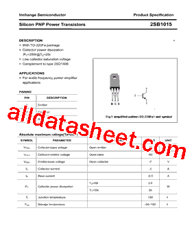 2SB1015型号图片