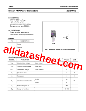 2SB1018型号图片