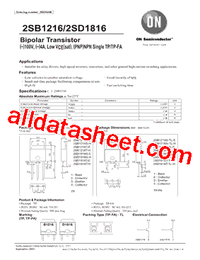 2SB1216S-TL-H型号图片