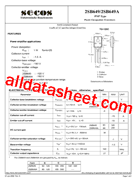 2SB649A型号图片