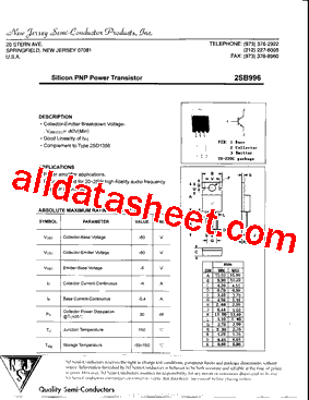 2SB996型号图片