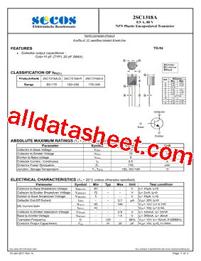 2SC1318A型号图片