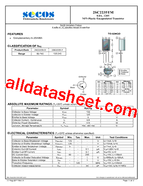 2SC2235TM型号图片