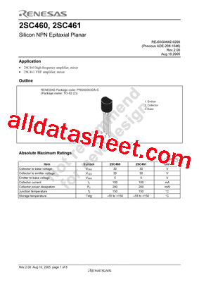 2SC461CTZ型号图片