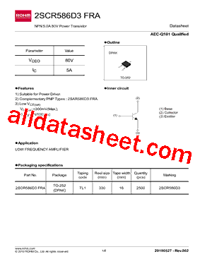 2SCR586D3FRA型号图片